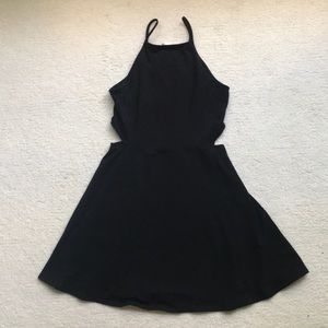 Black high neck cutout dress from garage